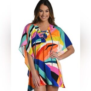 La Blanca Colorful Lace Tunic Swim Cover-Up